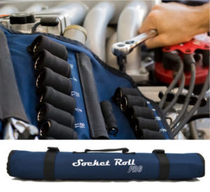 Developed to be the solution for portable socket storage, Socket Roll Pro is a portable tool organizer that offers an easily stowable container.