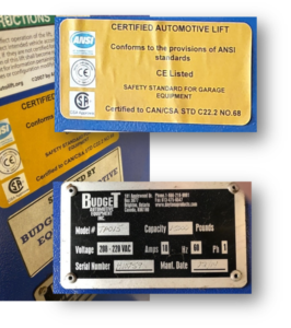 The Automotive Lift Institute (ALI) warns of counterfeit gold “Certified Automotive Lift” labels being applied to automotive lifts found in the province of Ontario and possibly other jurisdictions.