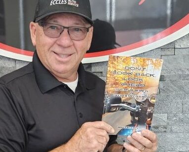 Eccles Auto Service in Dundas, Ontario celebrated 40 years of excellent custome Bruce Eccles book